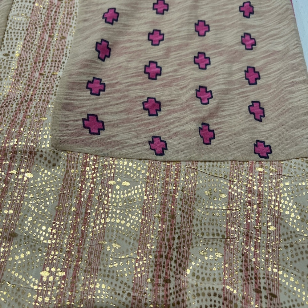 Custo Barcelona Pink and Beige Patterned Dress S TUNIC 
dress made exclusivel - Picture 5 of 6